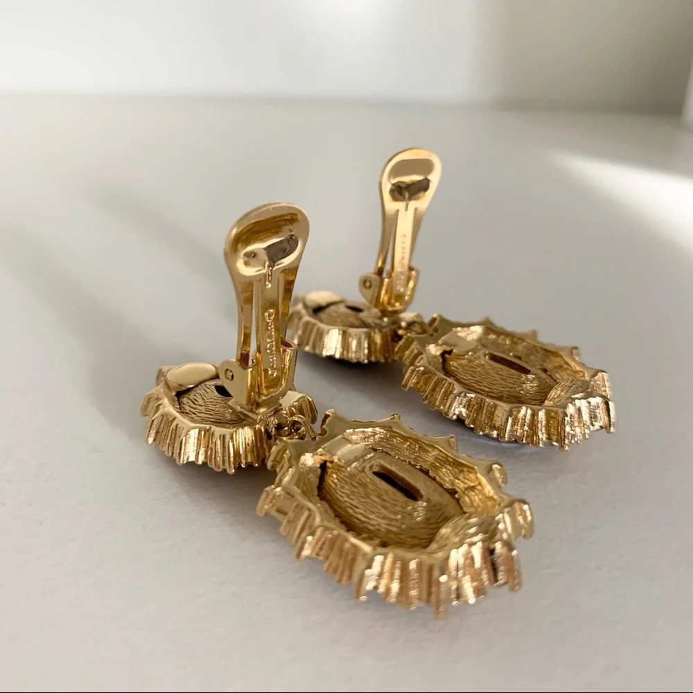 Vintage Christian Dior large crystal earrings - Picture 12 of 15